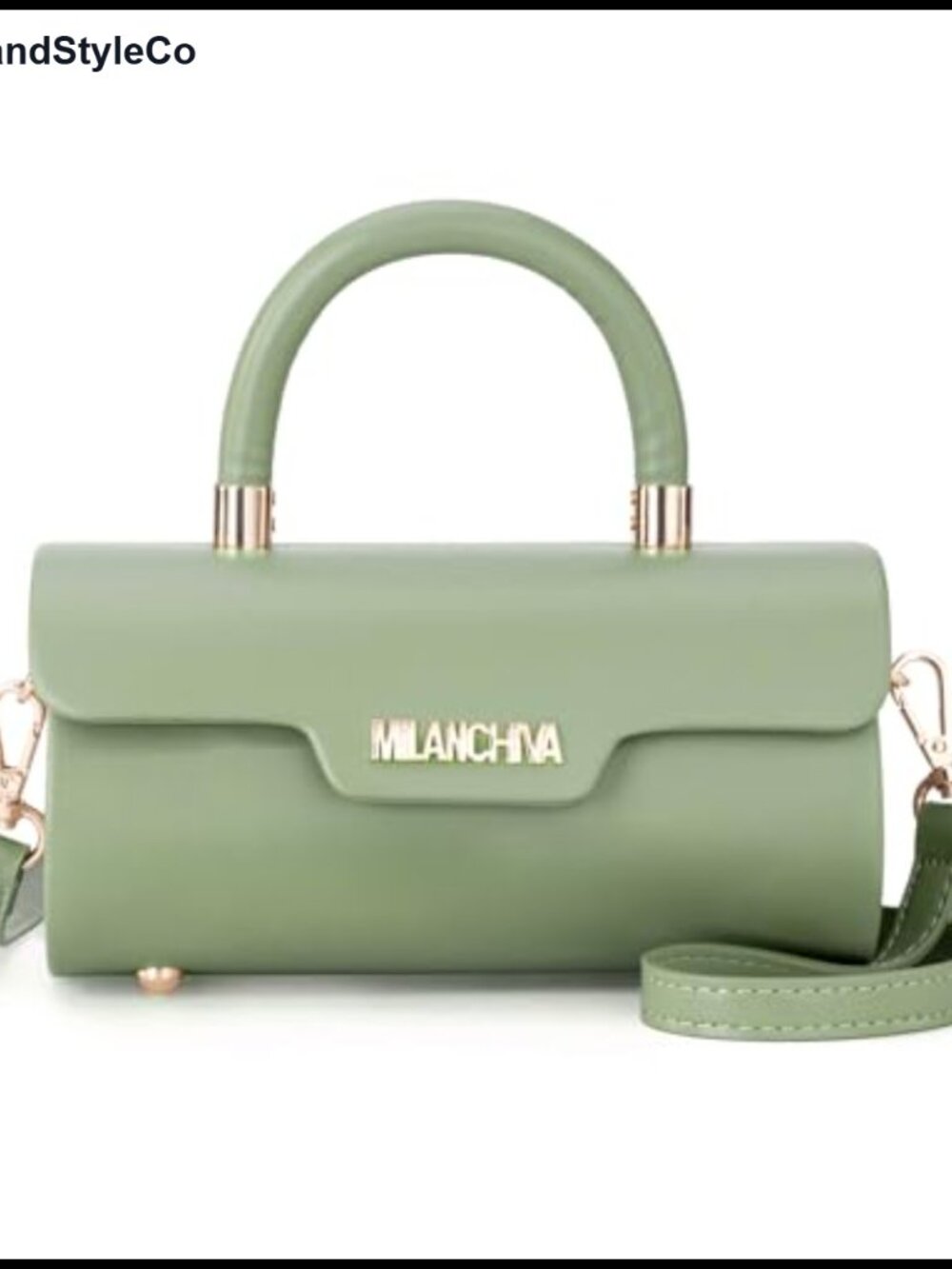 Small Barrel Crossbody Bag Vegan Leather Mini Purse Top Handle